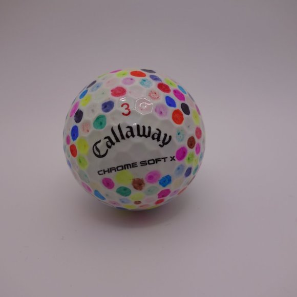 Set of Three(3) Pre-Loved Hand Design Callaway Chromesoft Golf Balls with Box - Picture 15 of 16